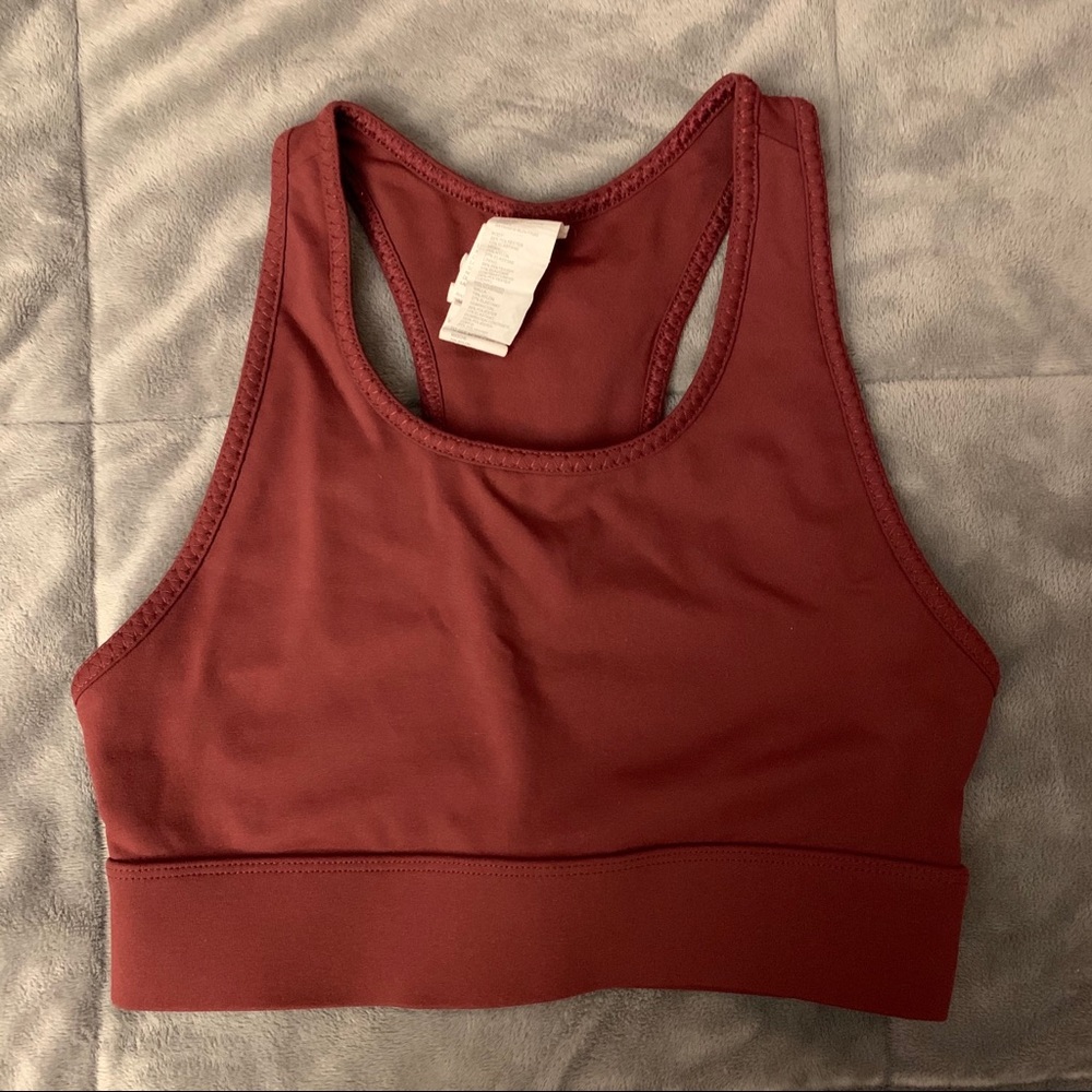 Fabletics Wine Red Sports Bra
